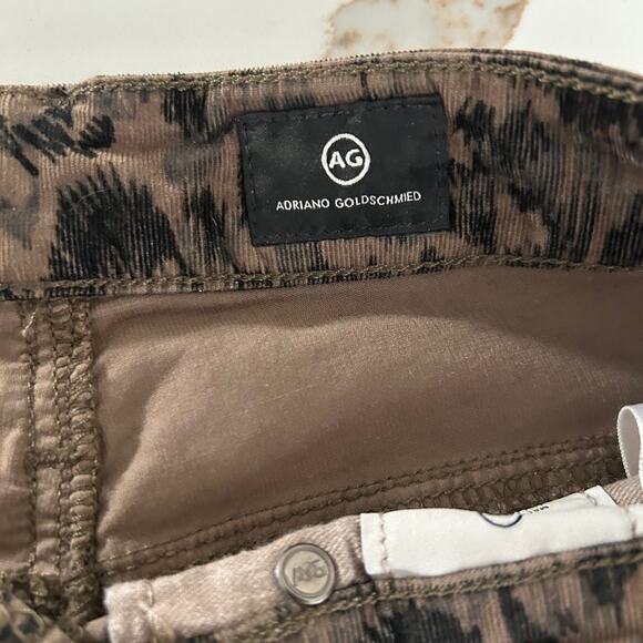AG Adriano Goldschmied Farrah Velvet Animal Print Skinny Ankle Jeans SZ27R - Picture 8 of 13